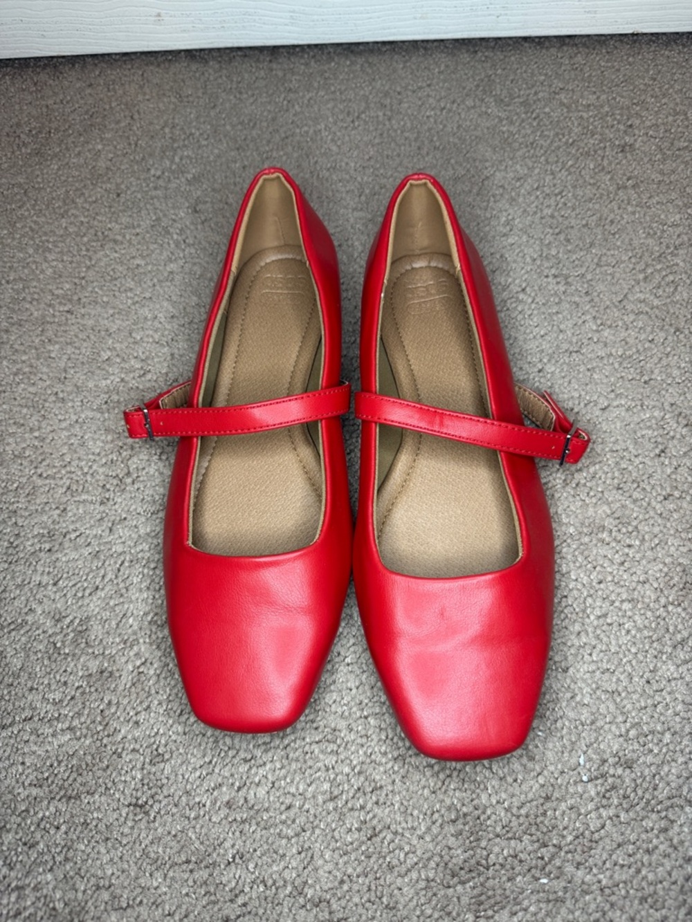 ASOS Red Mary Jane Flats